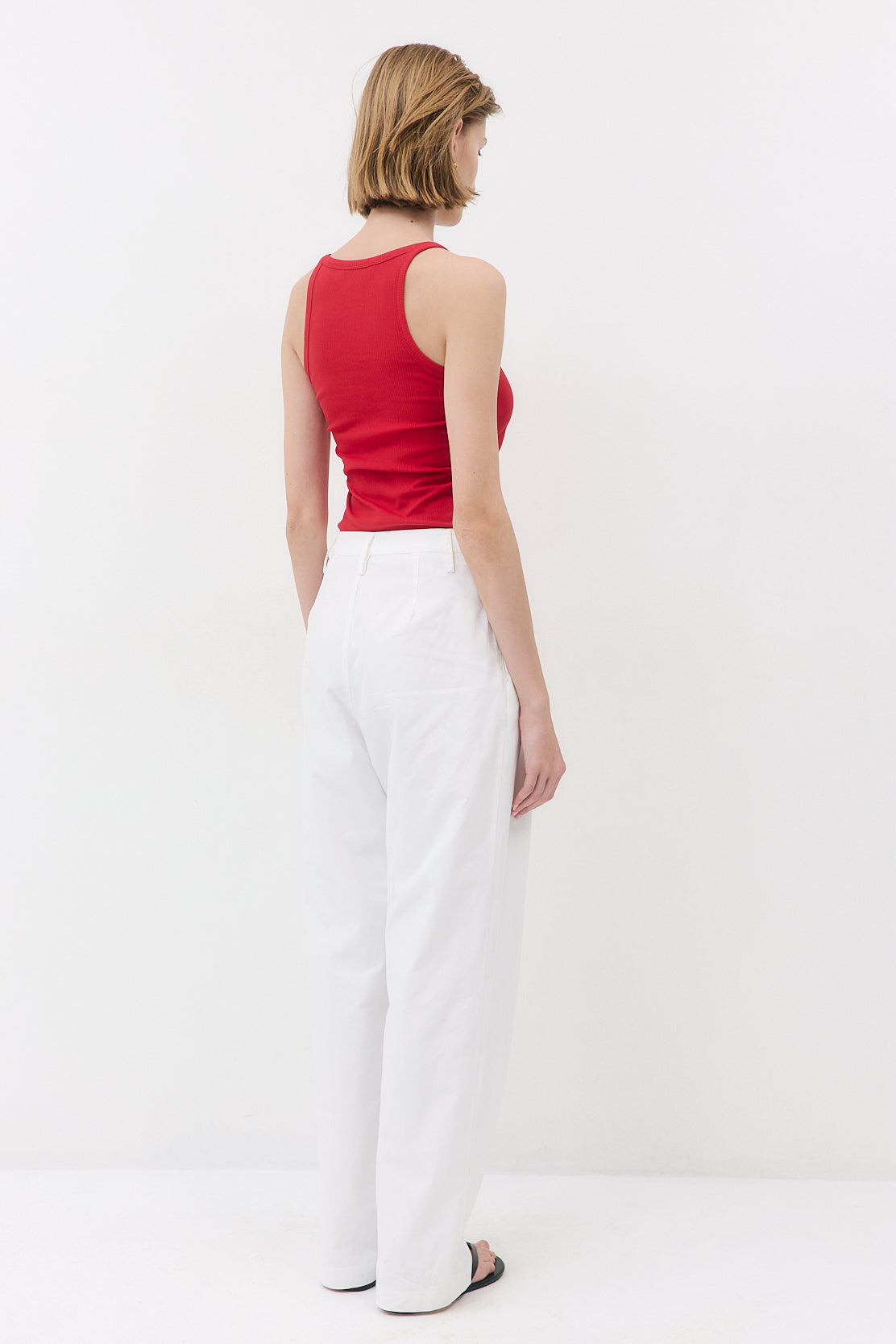 Ribbed Scoop Neck Tank