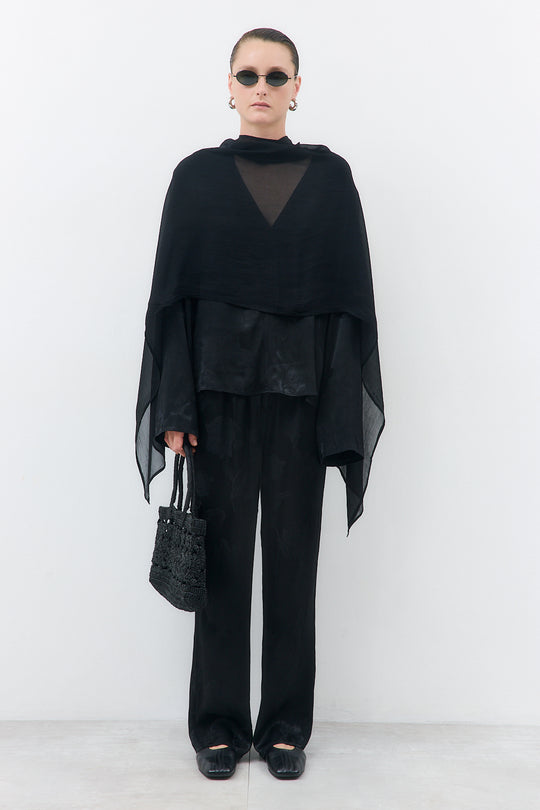 Straight Leg Satin Pants