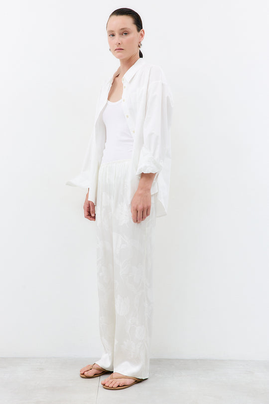Straight Leg Satin Pants