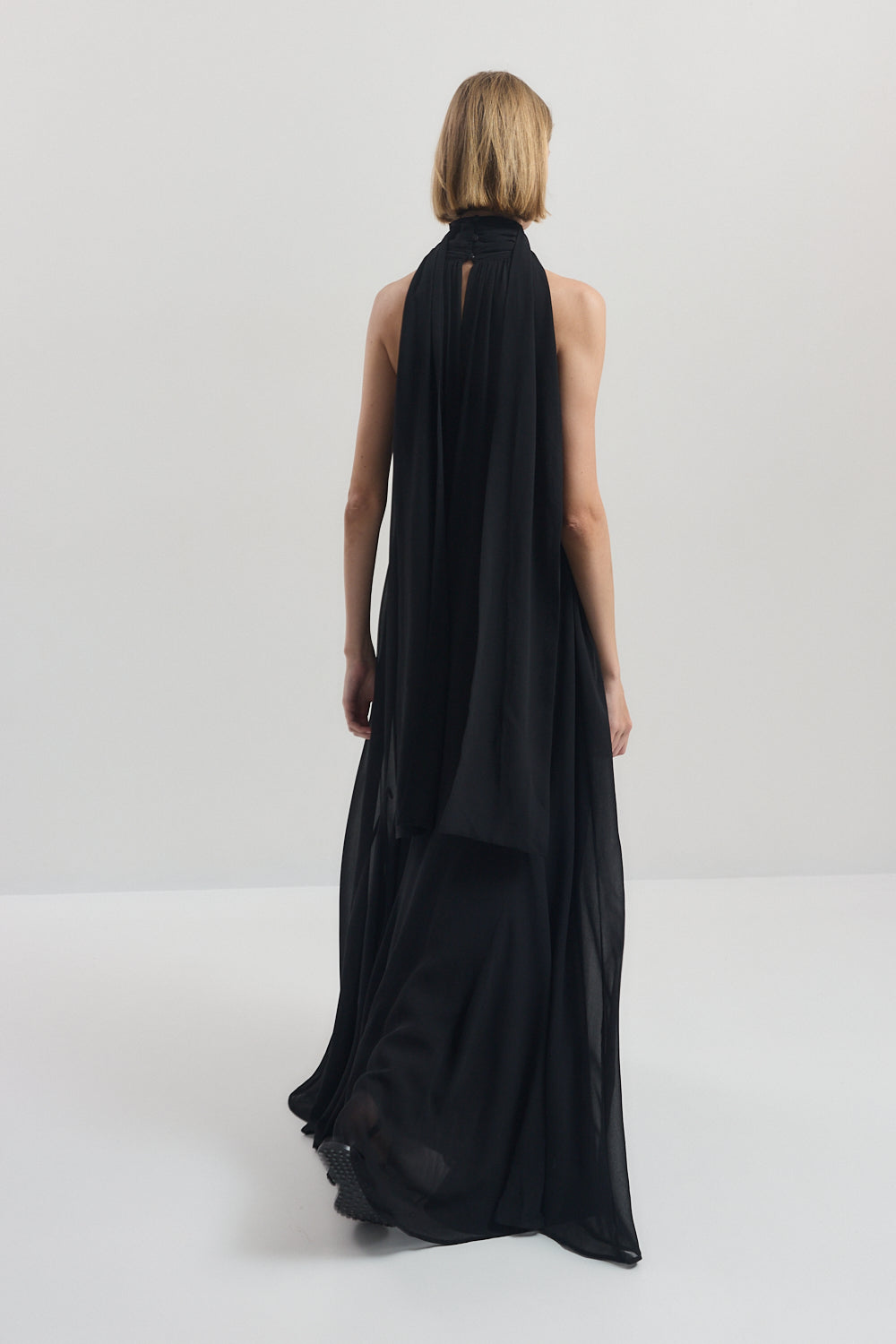 Shirred Golf Maxi Dress