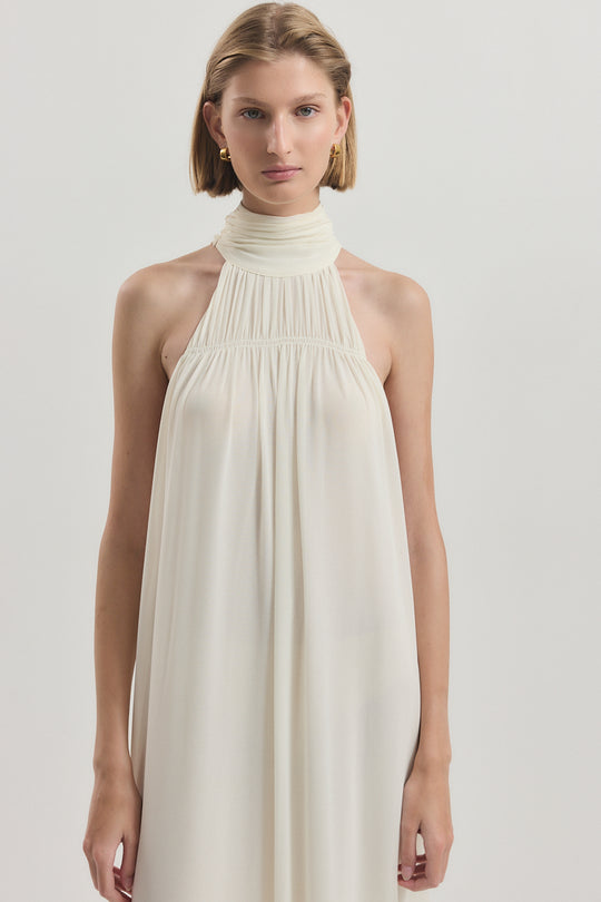 Shirred Golf Maxi Dress