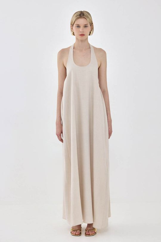 Collared Flowy Maxi Dress - Dé Rococo