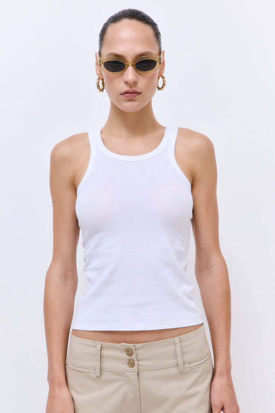 Classic Ribbed High Scoop Tank