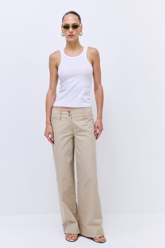 Classic Ribbed High Scoop Tank