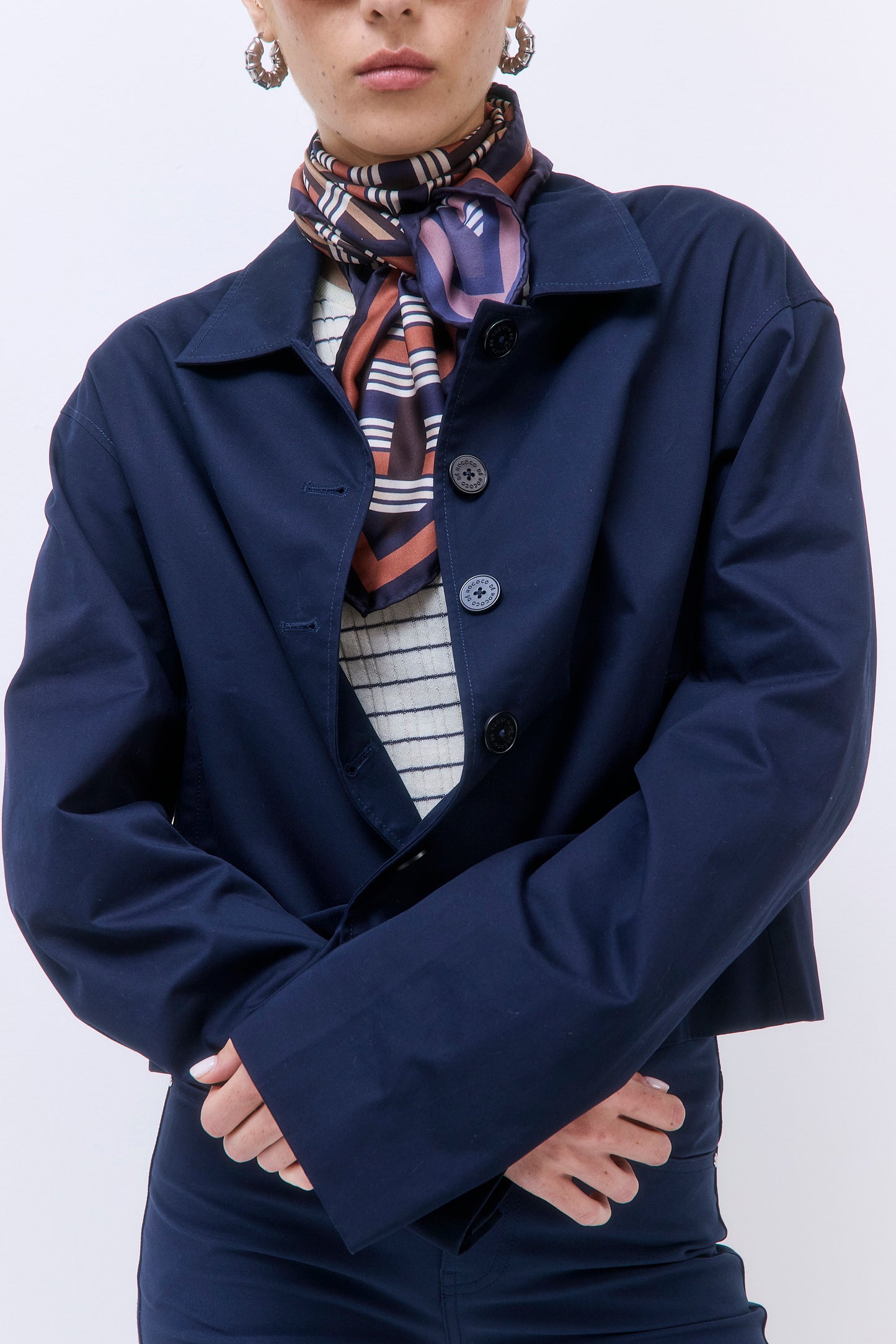 Straight Cropped Trench Coat