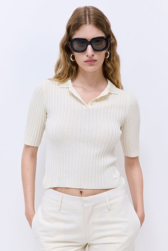 Mid Sleeved Rib Polo