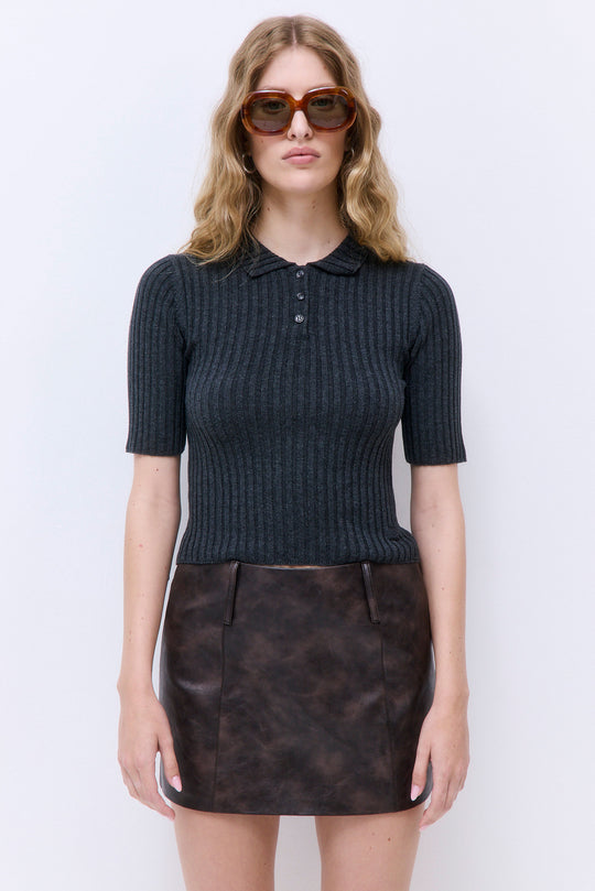 Mid Sleeved Rib Polo