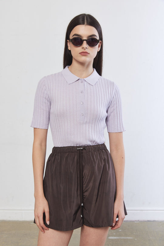 Knitted Short Sleeve Polo