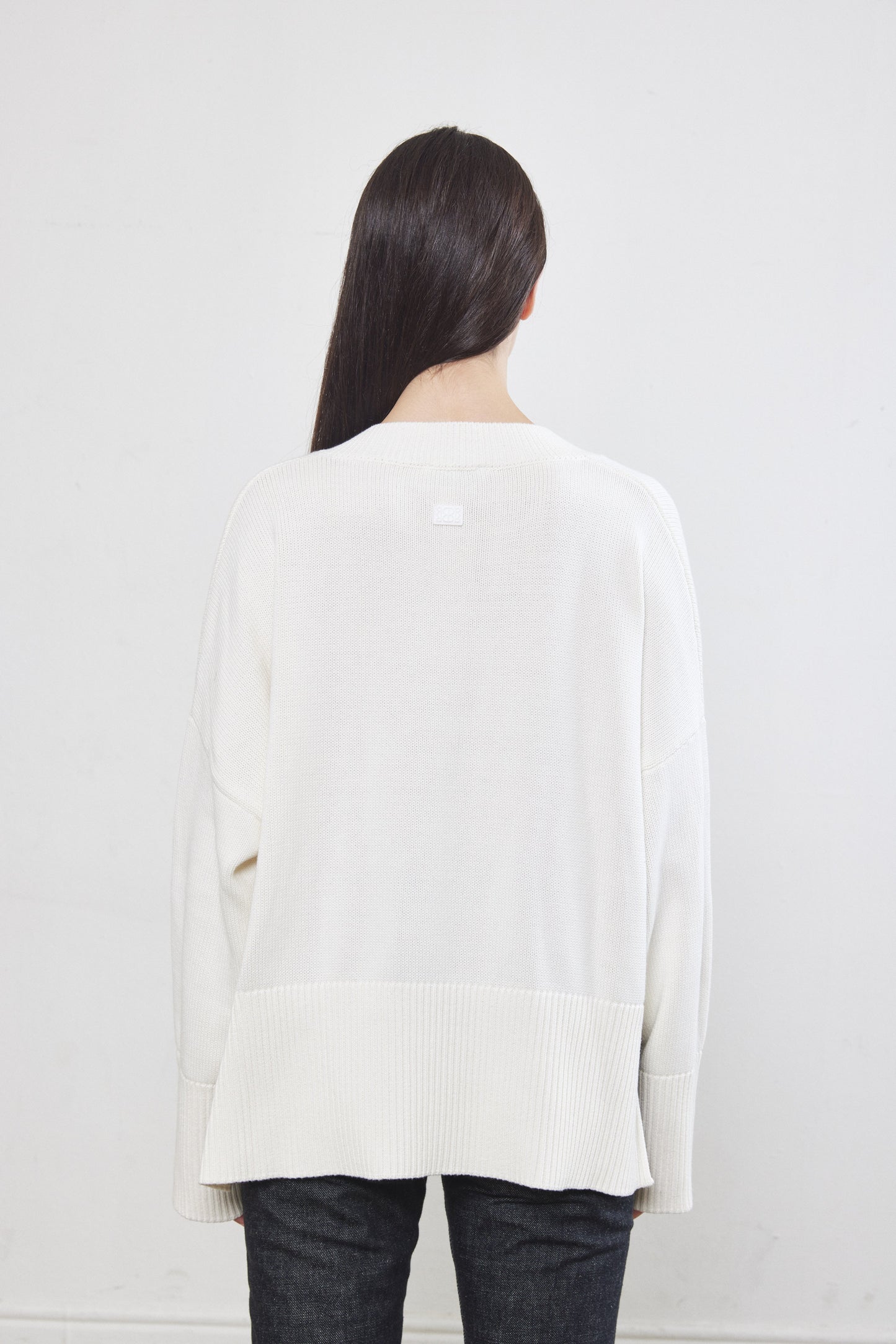 V Neck Cotton Sweater