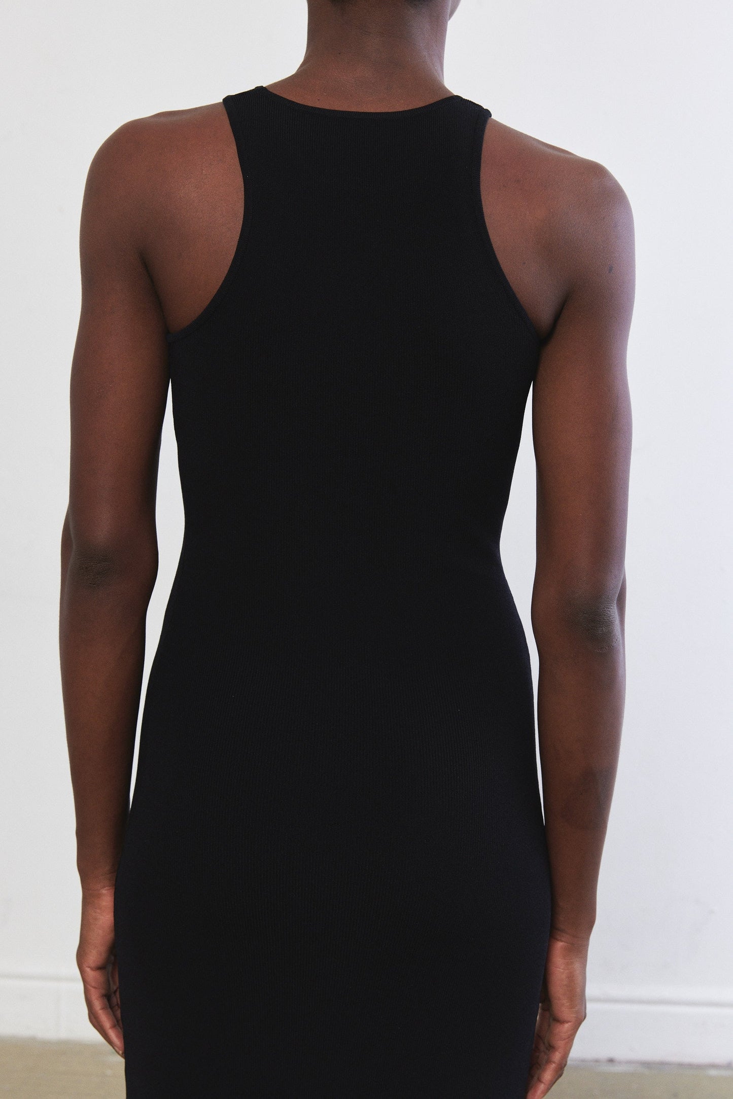 Tight Ribbed Asymmetrical Dress