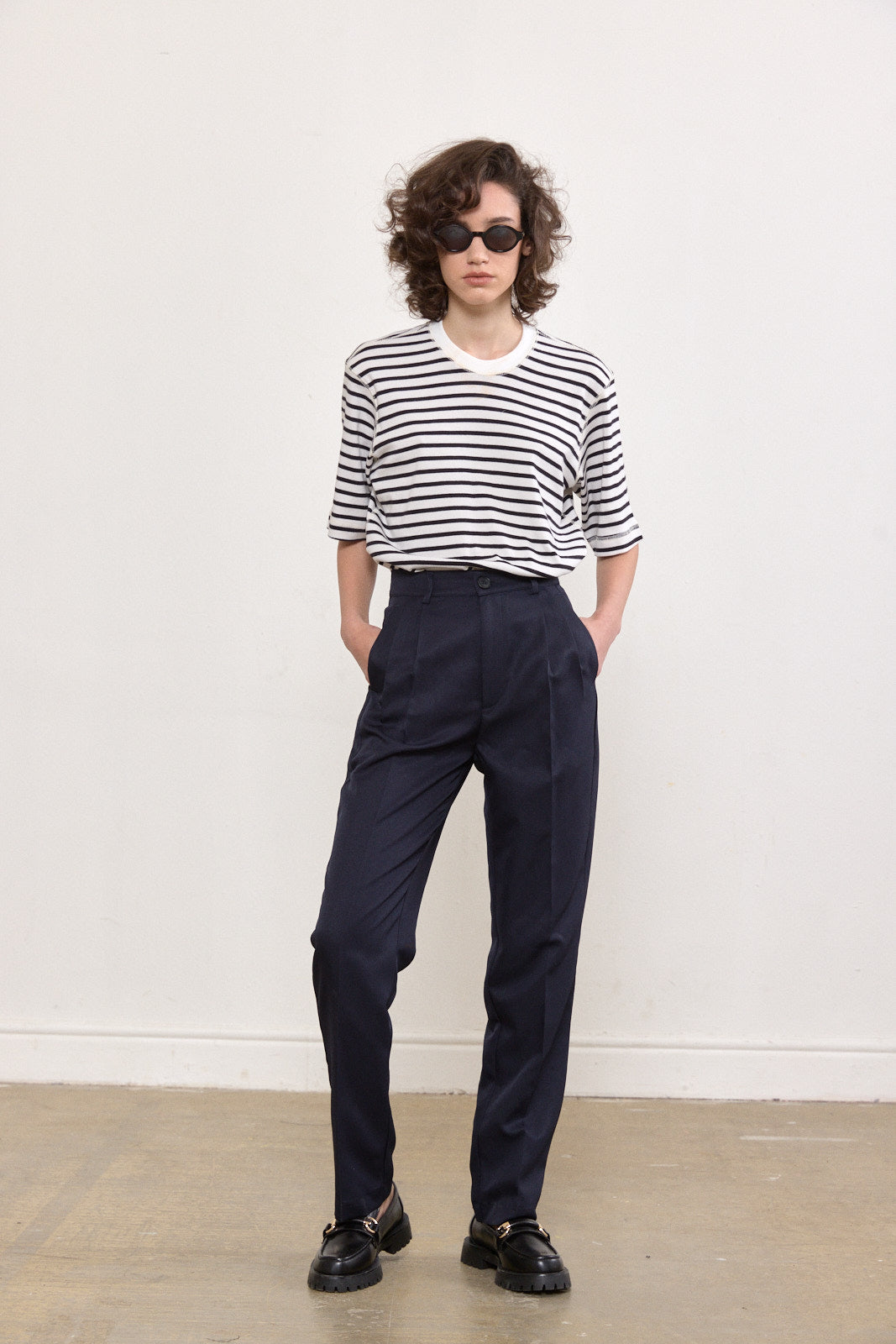Straight tailored daddy pants