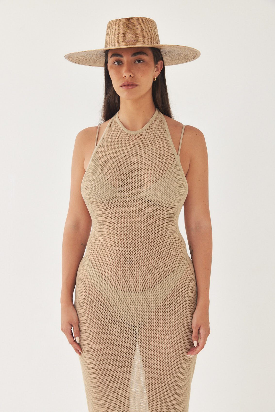 Halter Crochet Maxi Dress - Dé Rococo