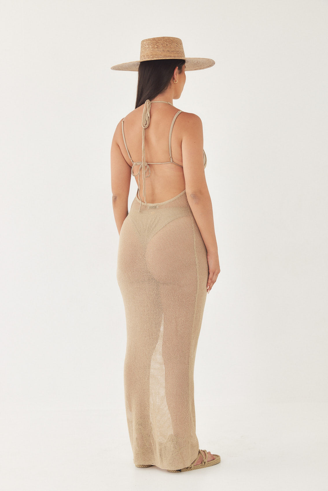 Halter Crochet Maxi Dress - Dé Rococo