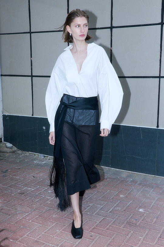 Sheer Organza Midi Skirt - Dé Rococo