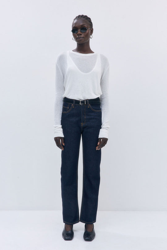 No.6| High Waisted Straight Full Length Denim