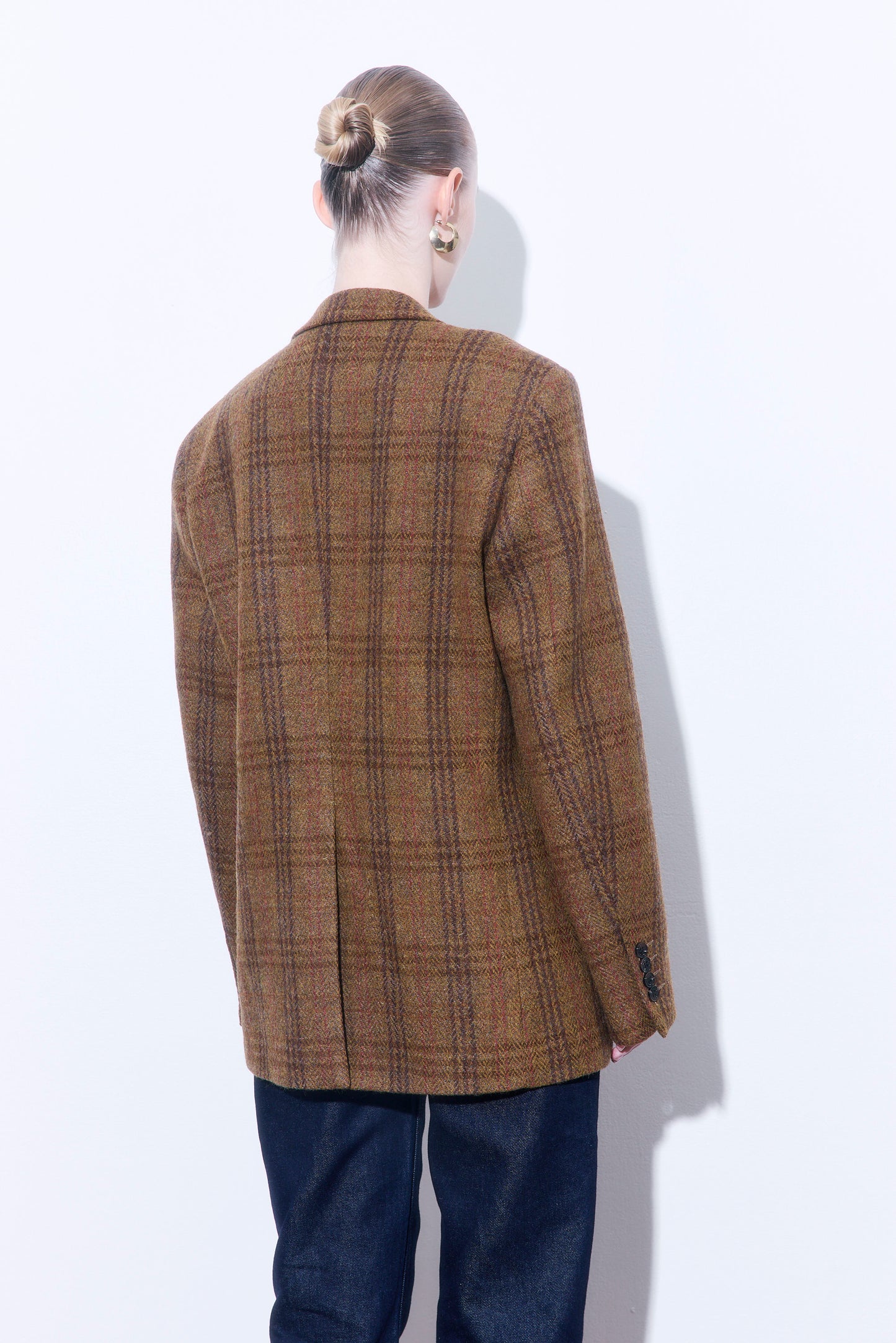 Tailored Wool Plaid Jacket