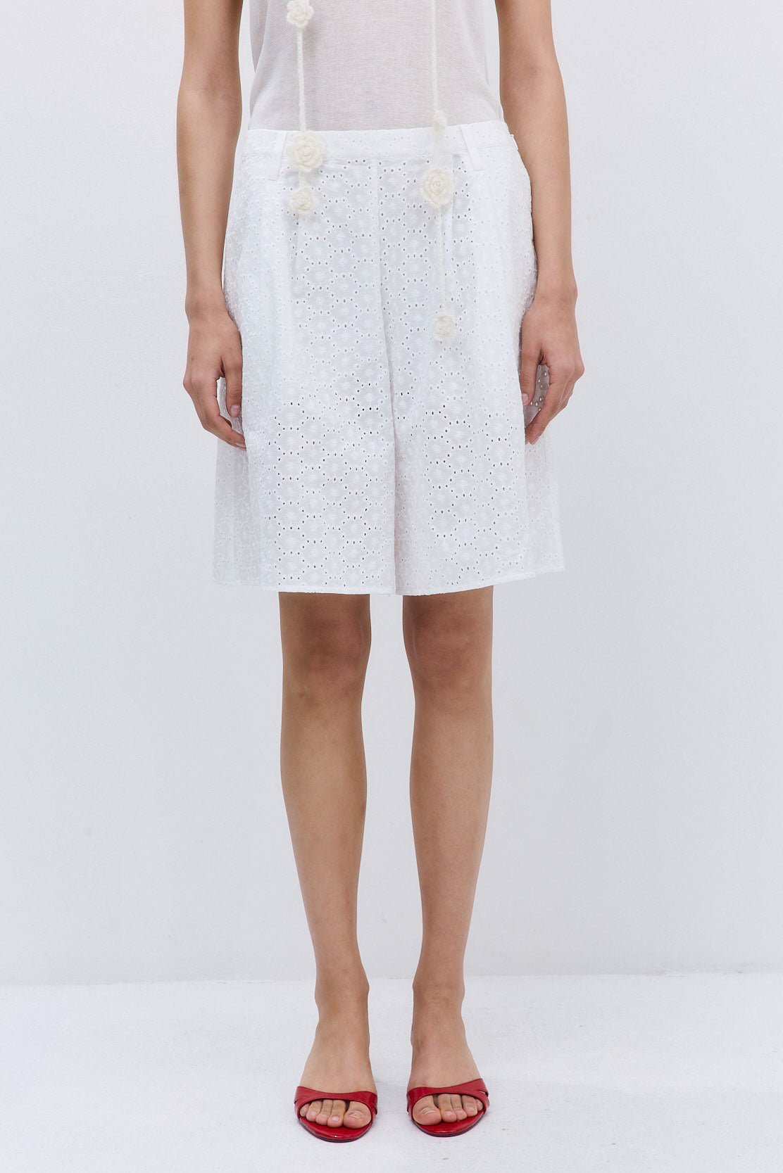 Embroidered Bermuda Shorts