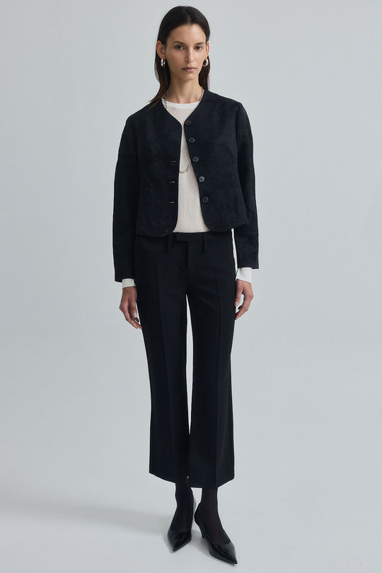 Cropped Jacquard Jacket