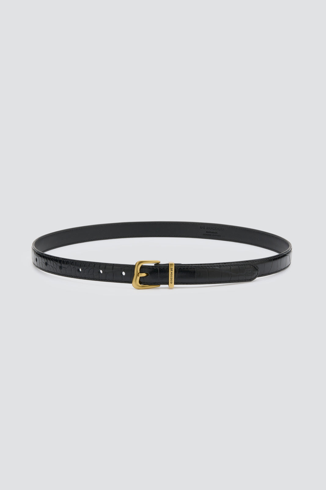 Slim Croco Buckle Belt