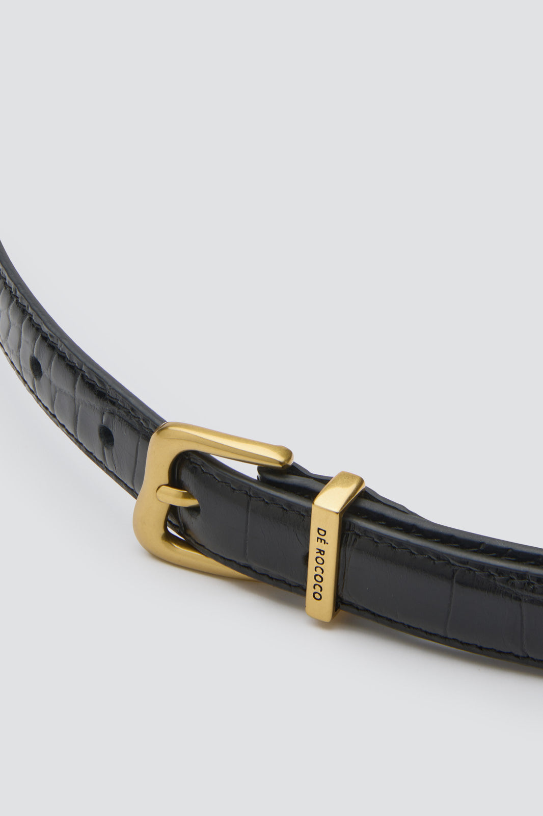 Slim Croco Buckle Belt