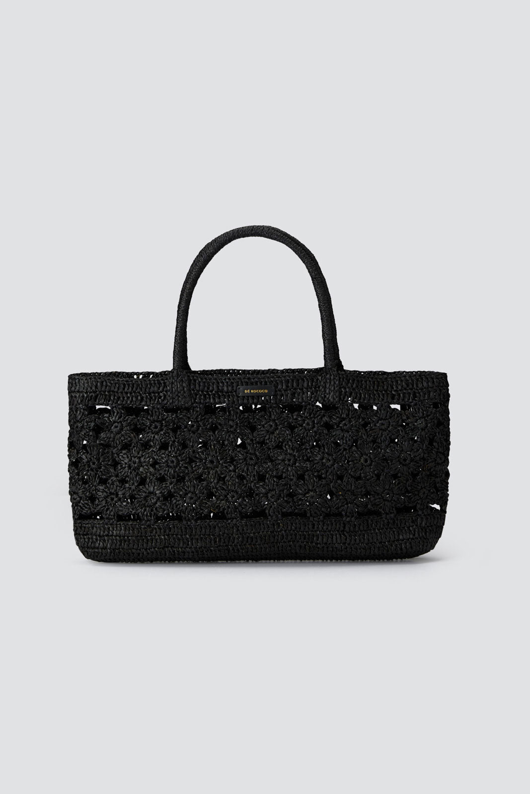 Raffia Crochet Floral Bag