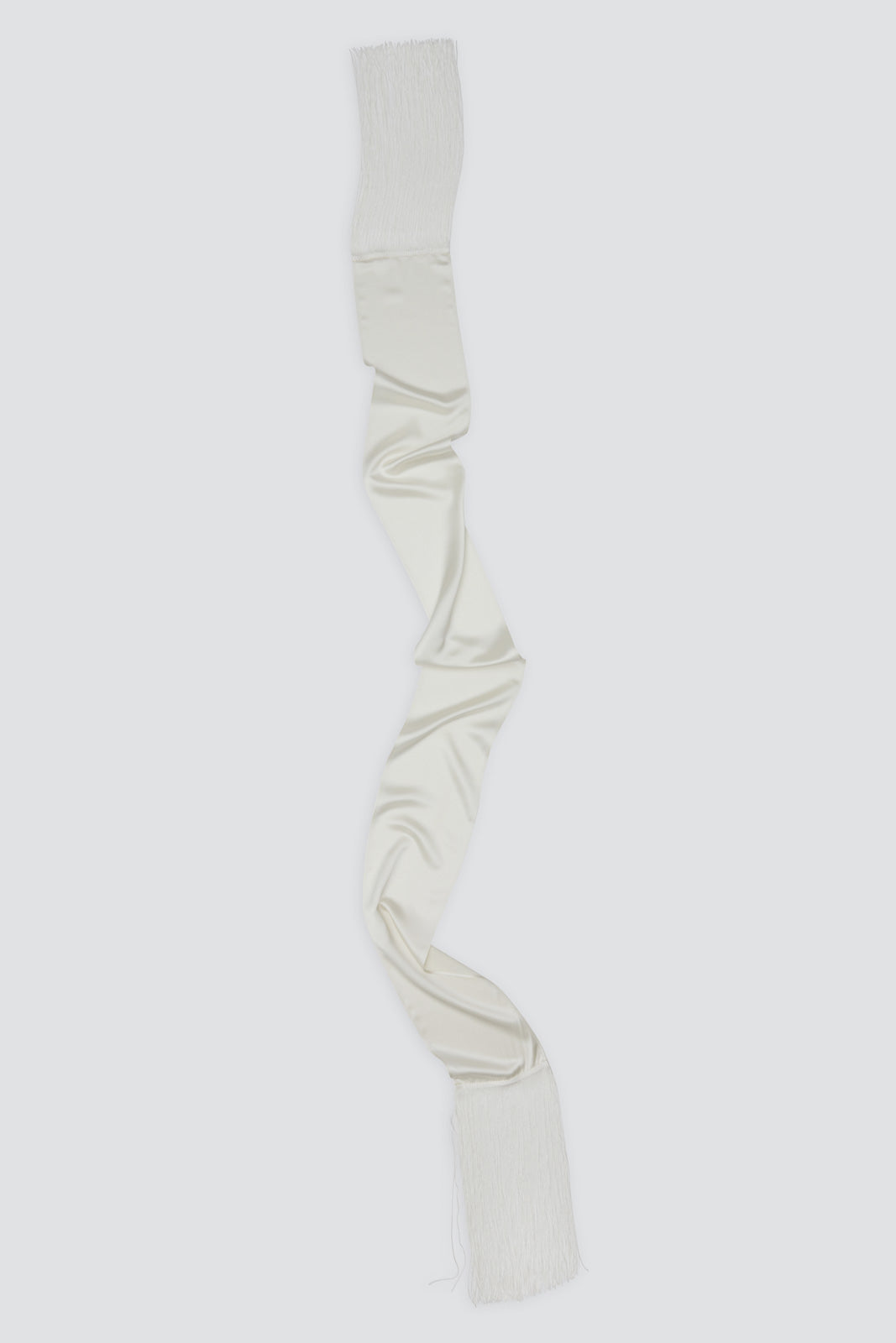 Skinny Satin Fringe Scarf