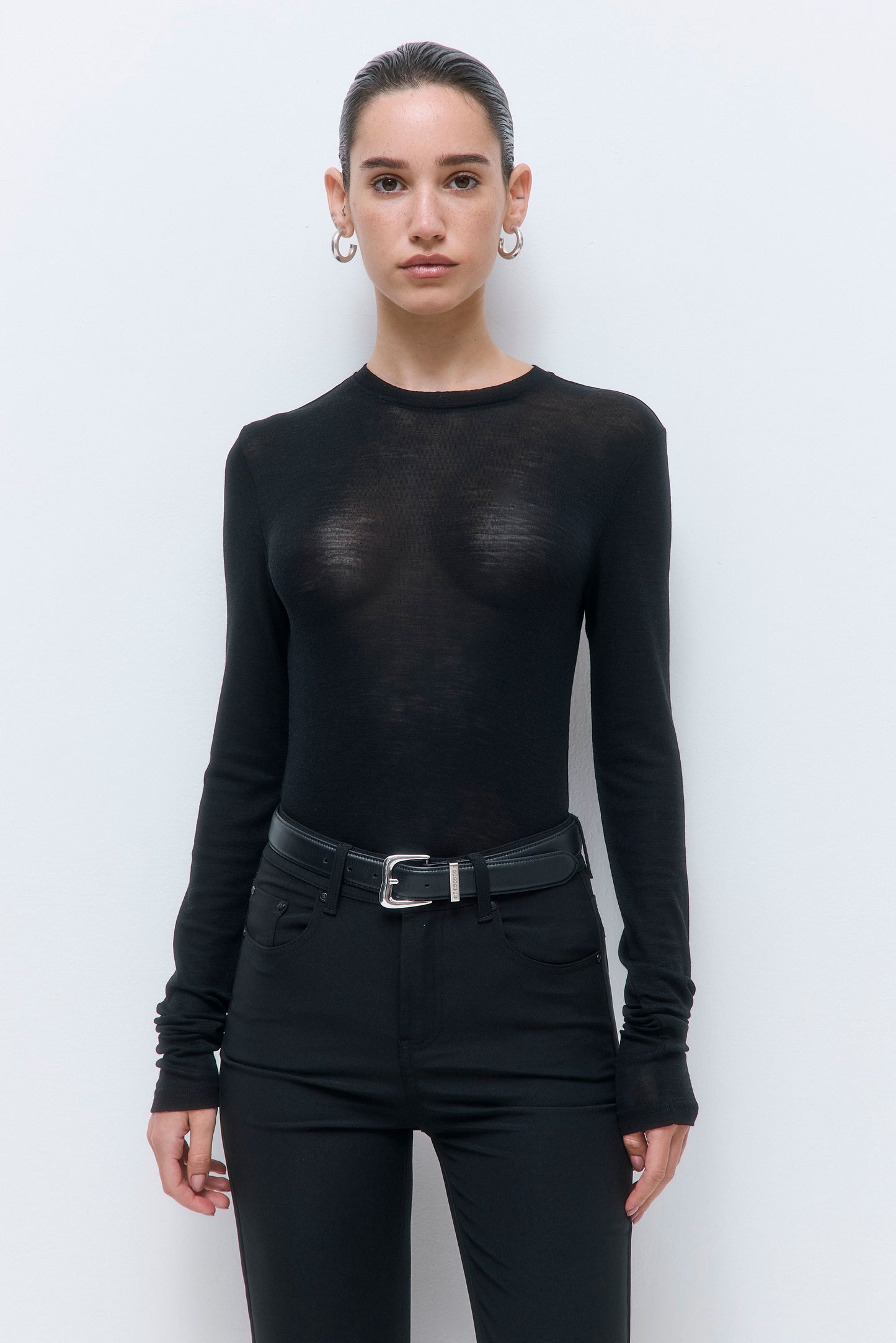 Fitted Thin Wool Long Sleeve