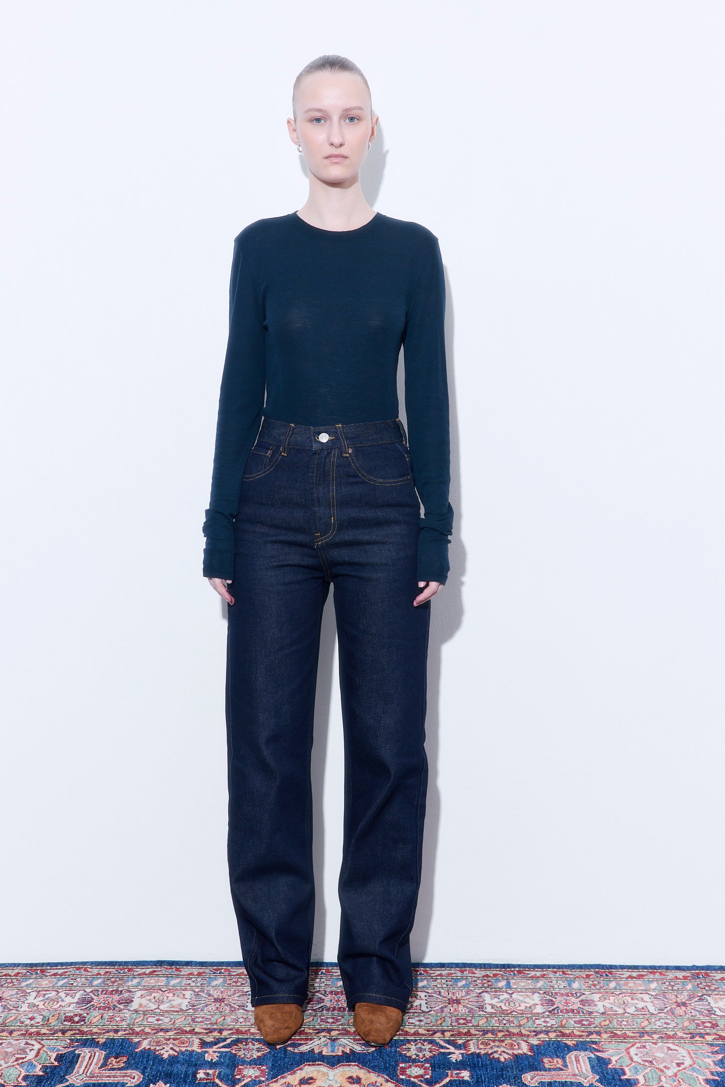 Fitted Thin Wool Long Sleeve