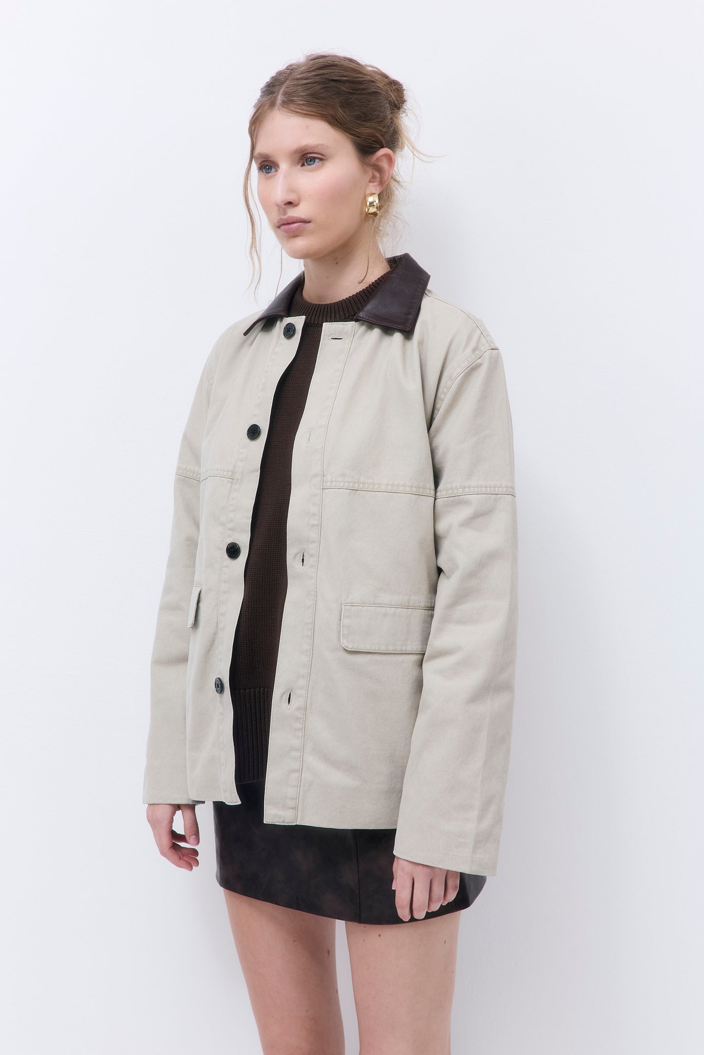 Washed Oversized Barn Jacket