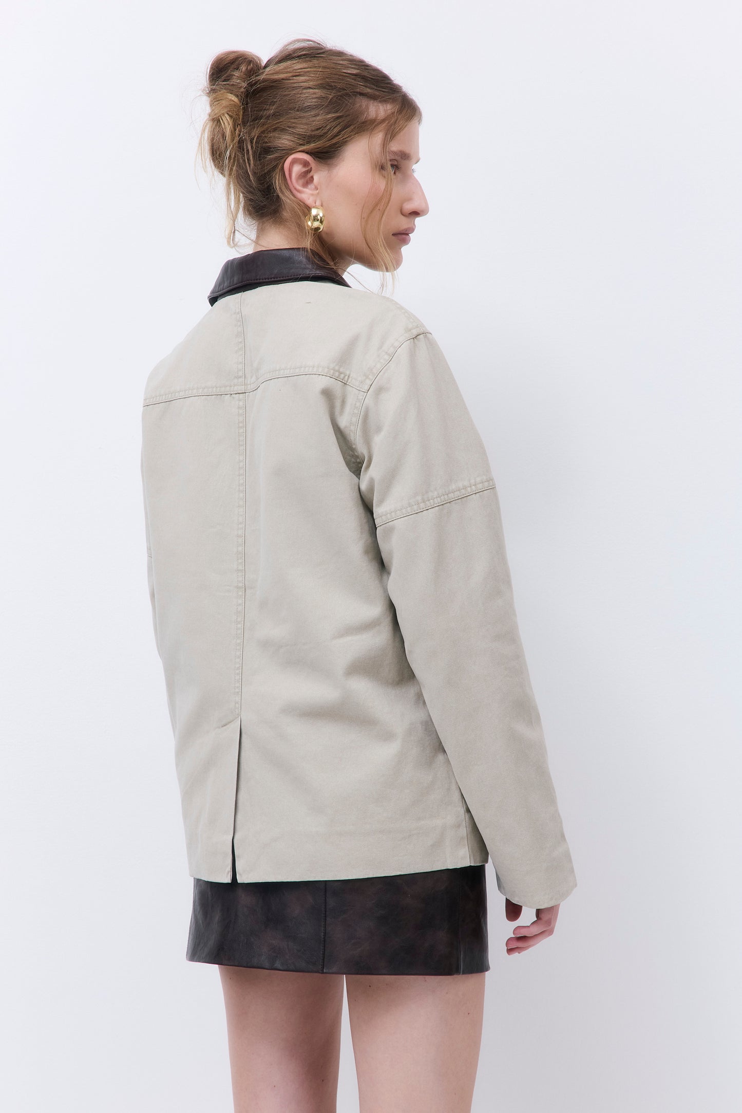 Washed Oversized Barn Jacket