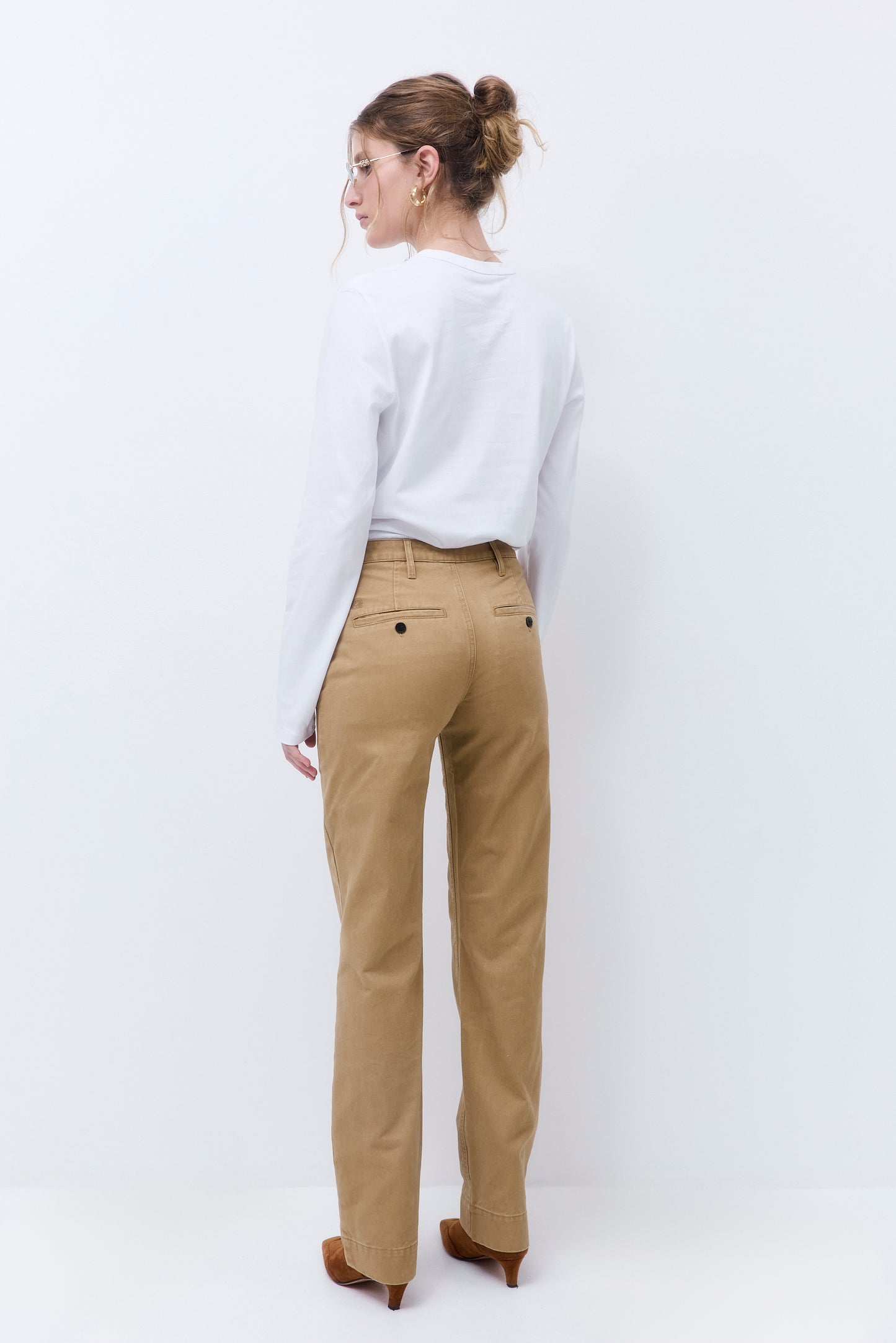 Washed Straight Pants