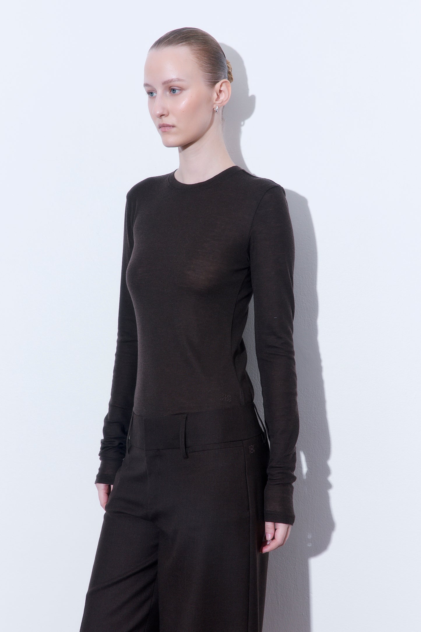 Fitted Thin Wool Long Sleeve