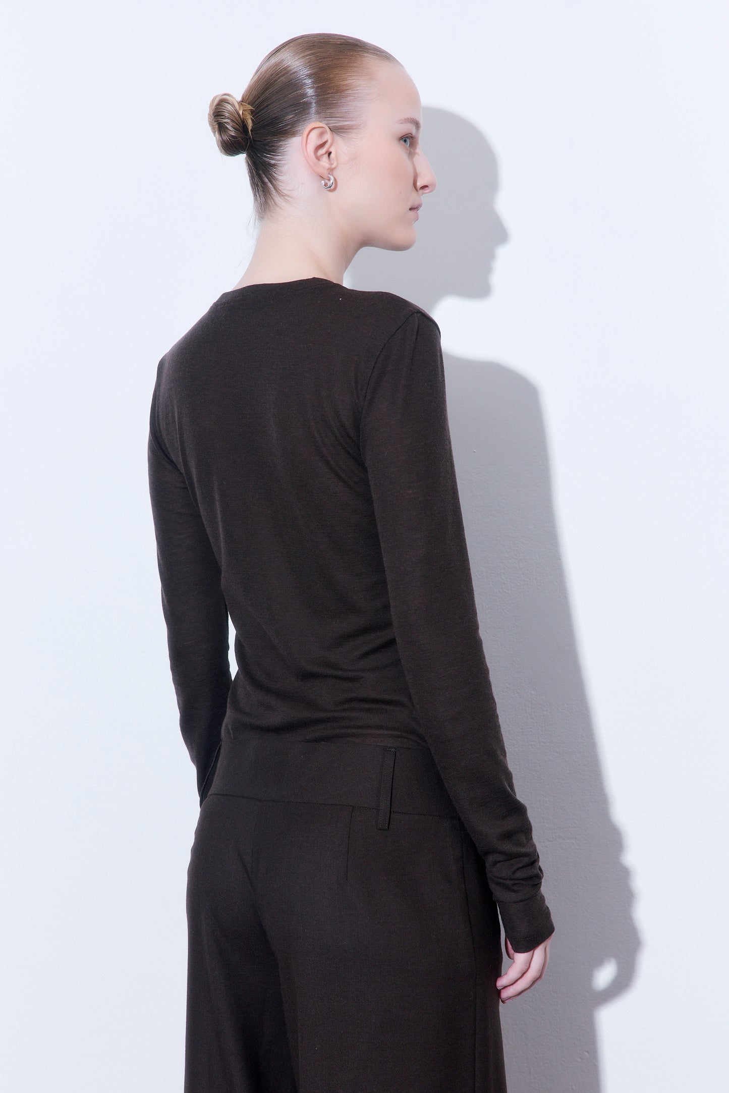 Fitted Thin Wool Long Sleeve