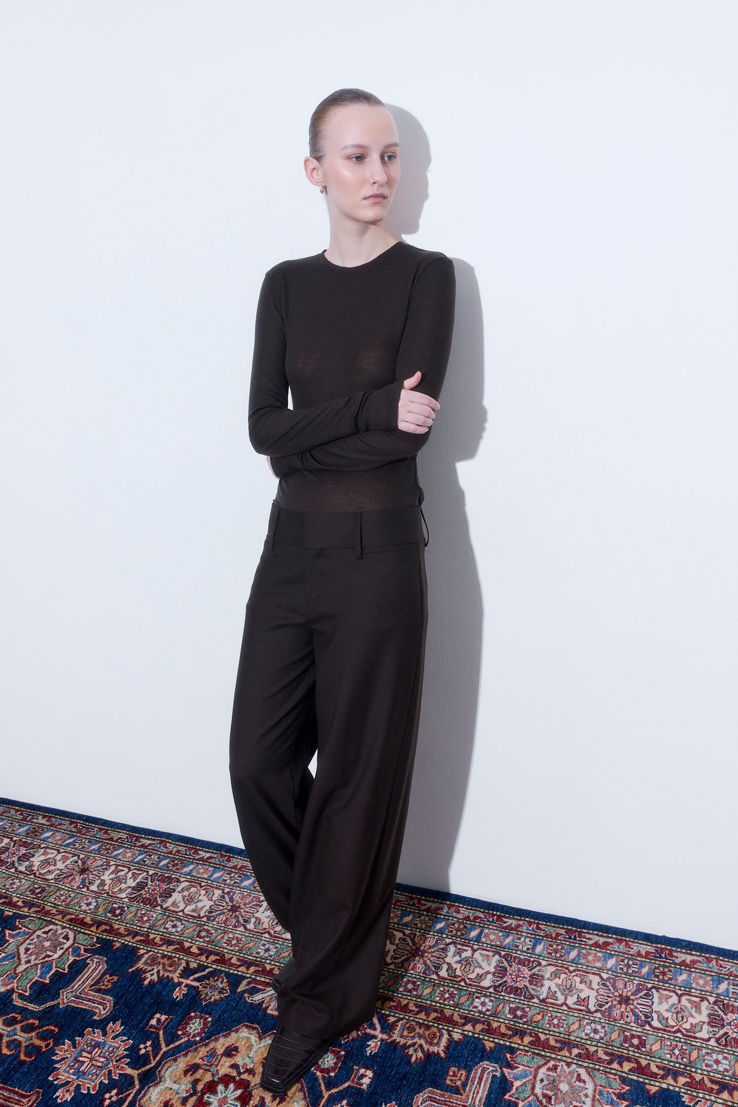 Fitted Thin Wool Long Sleeve