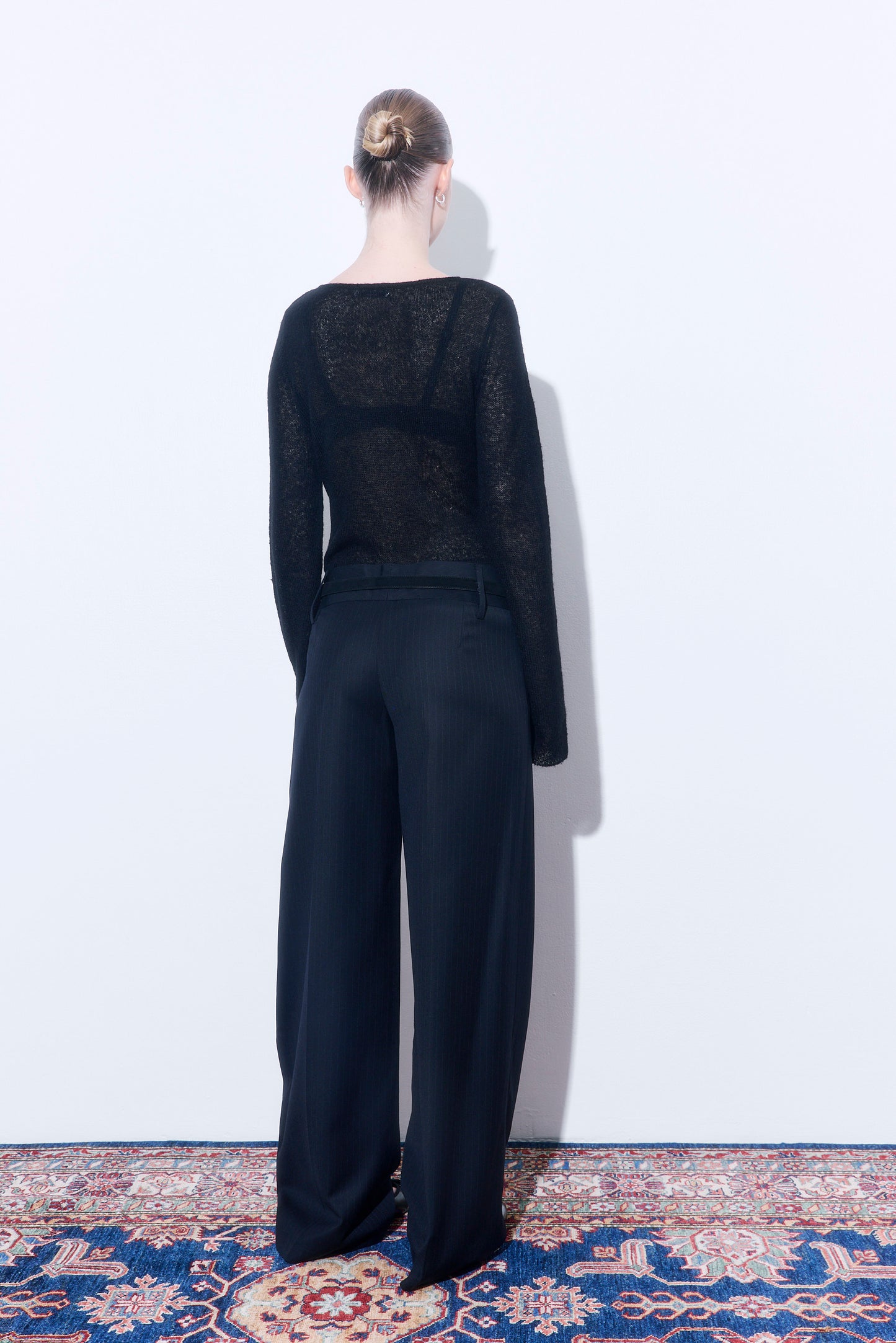 Sheer Boat Neck Long Sleeve