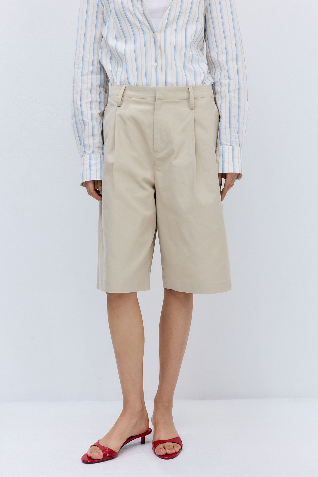 Mid Rise Bermuda Shorts