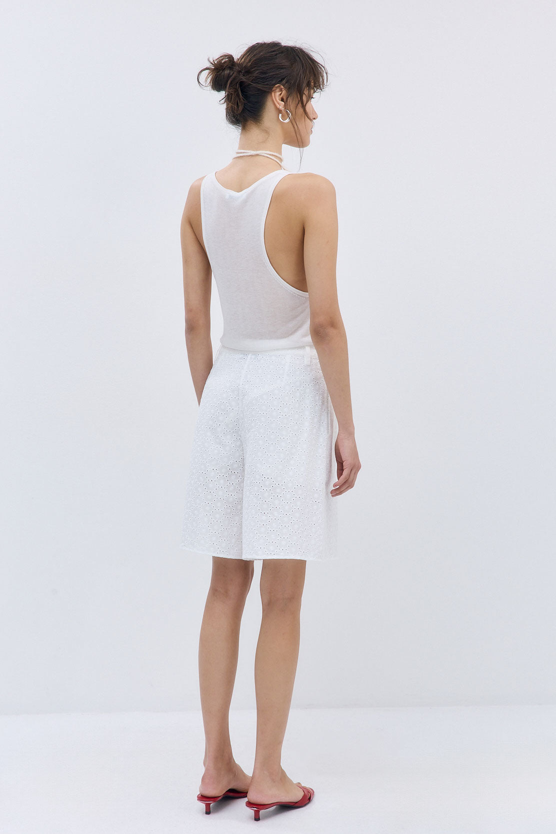 Embroidered Bermuda Shorts