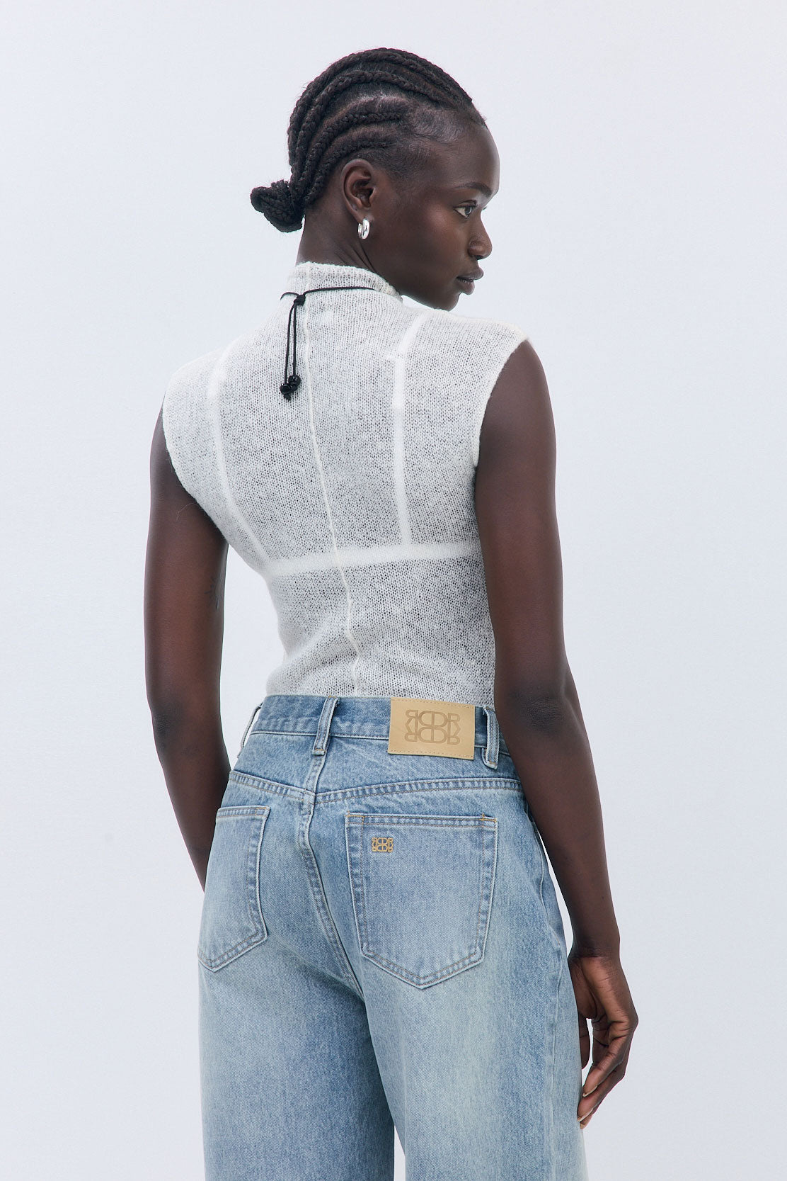 Fuzzy Sheer Mockneck Tank