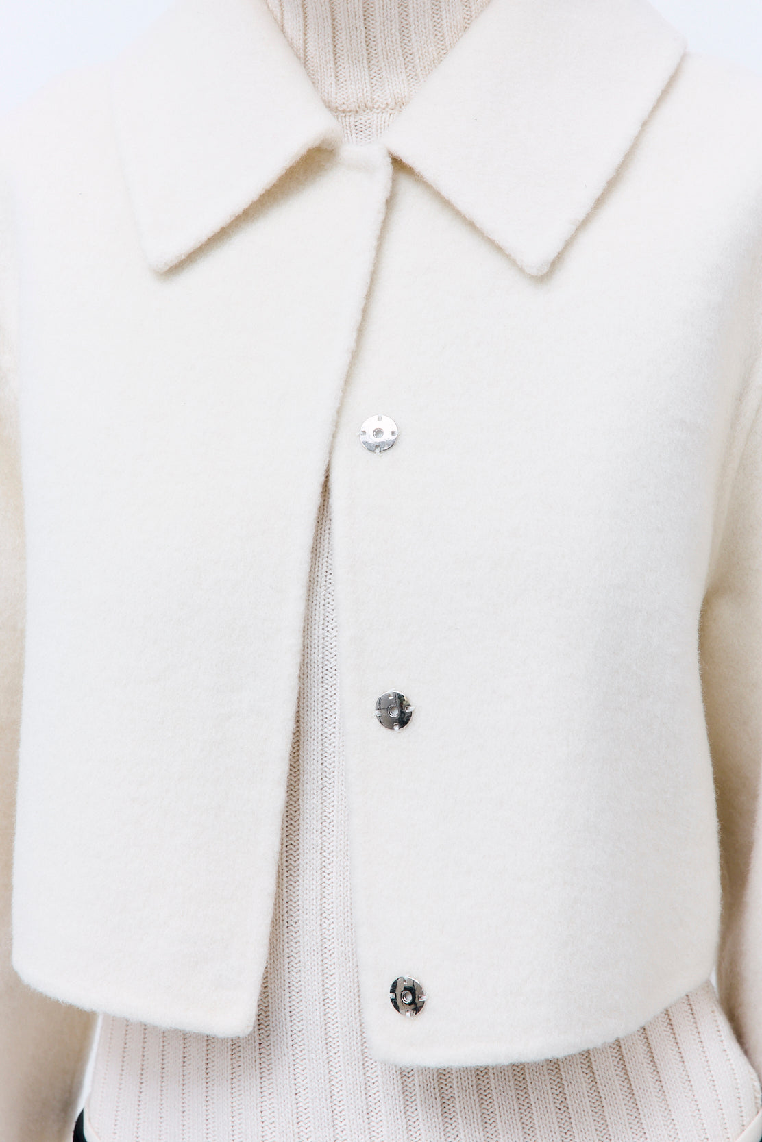 Double Wool Cropped Jacket