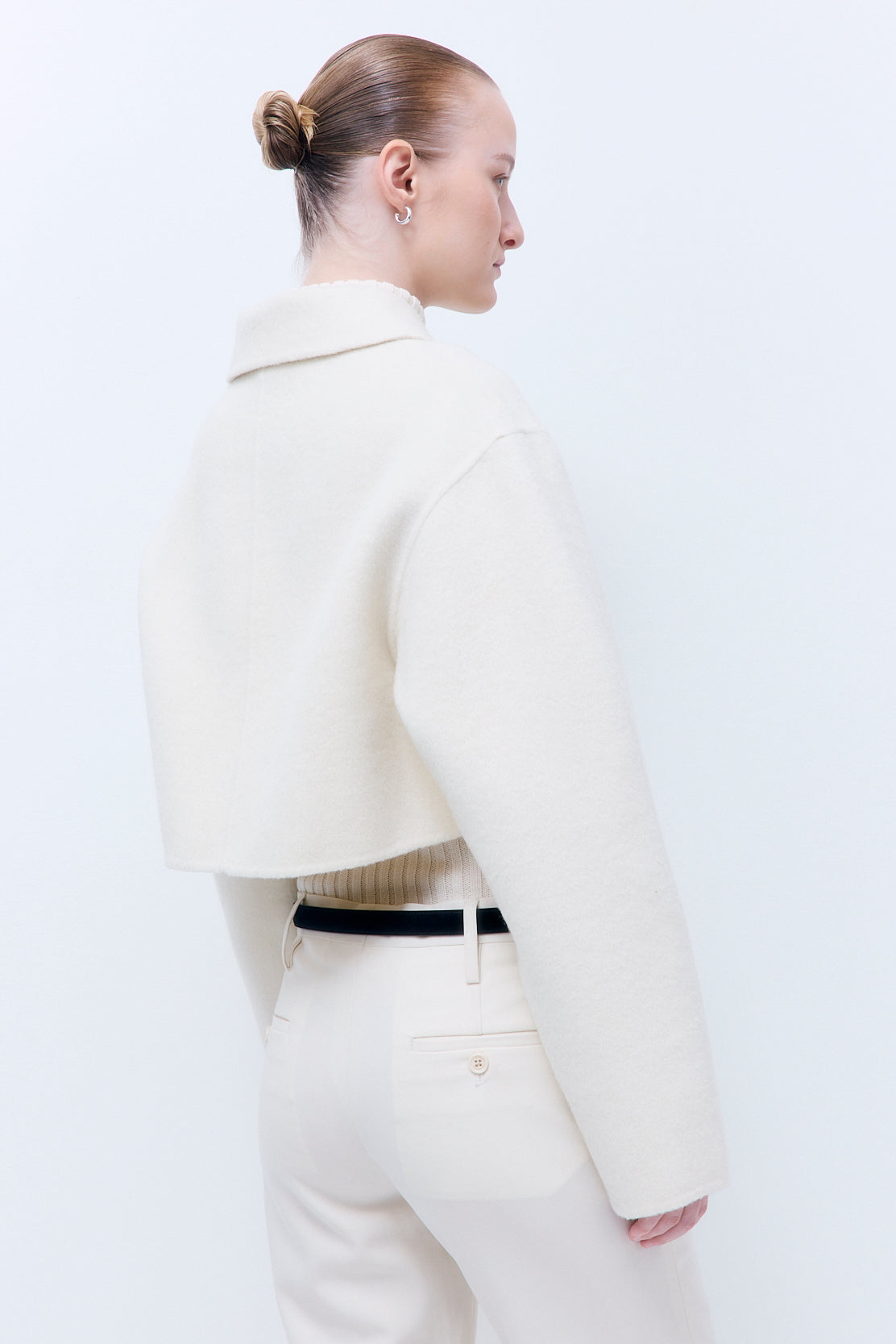 Double Wool Cropped Jacket