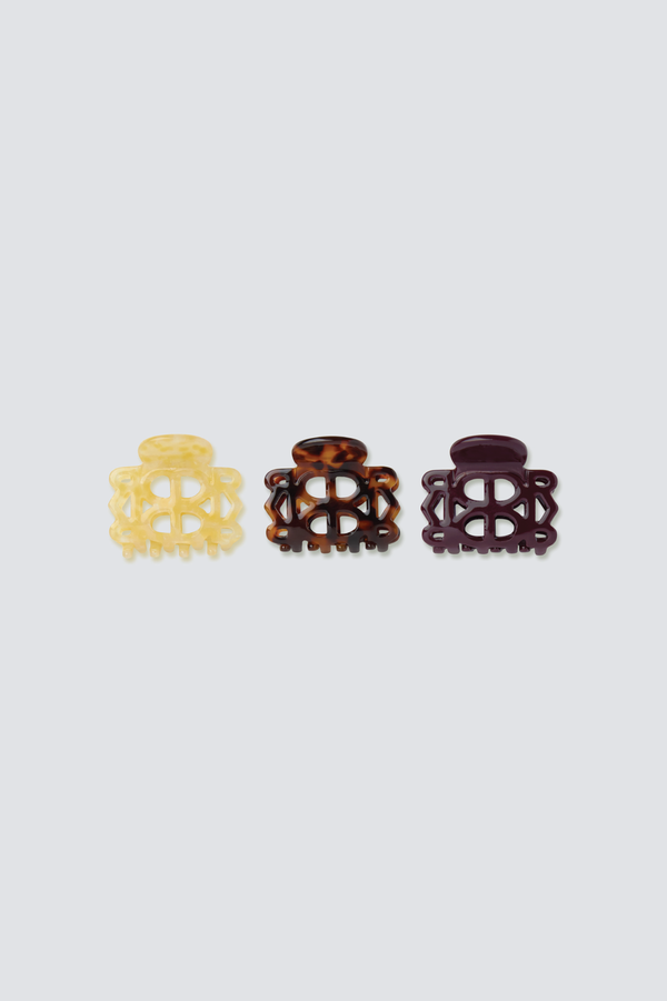 3 Piece Mini Claw Clip Set