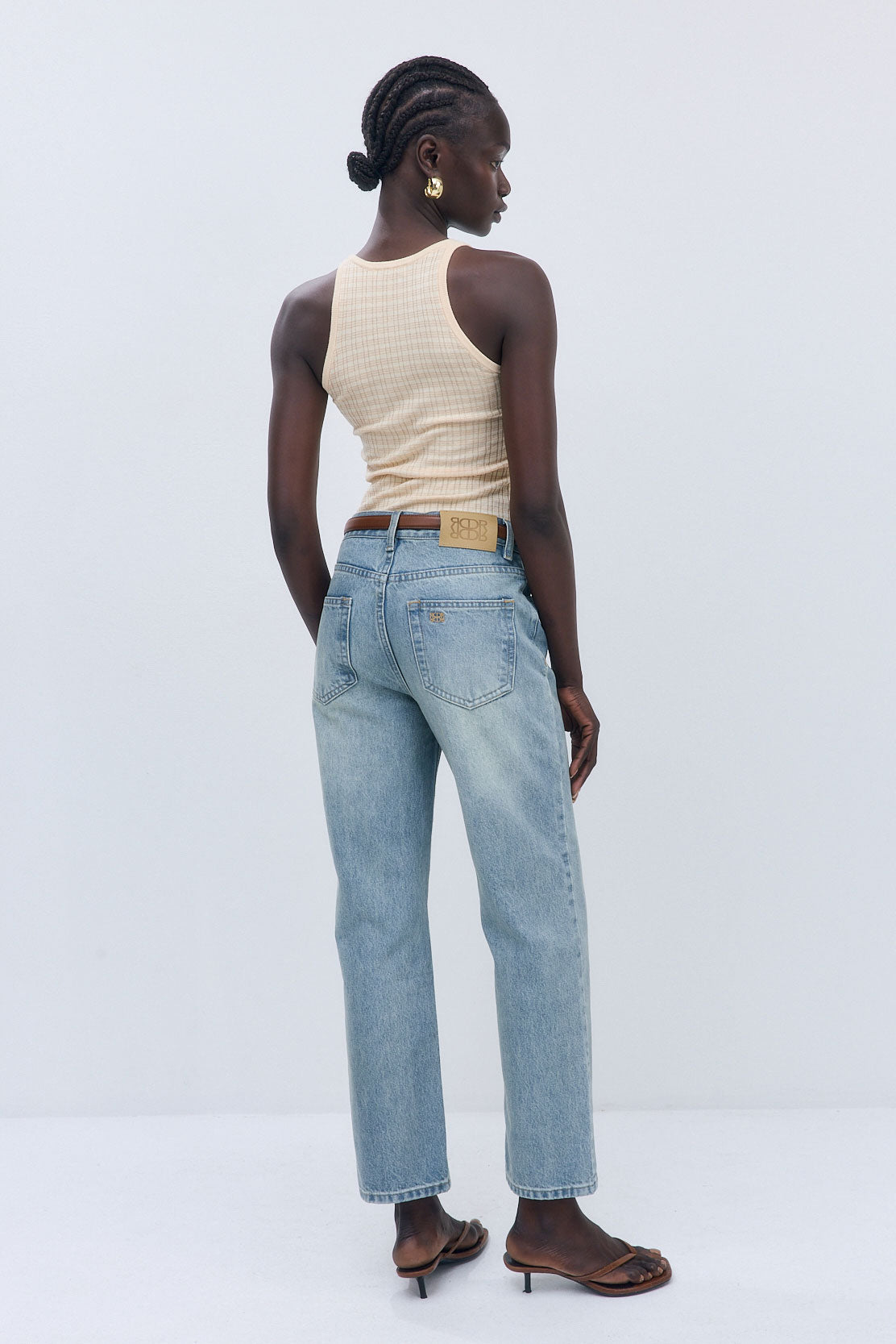 No.5| High Waist Straight Cropped Denim