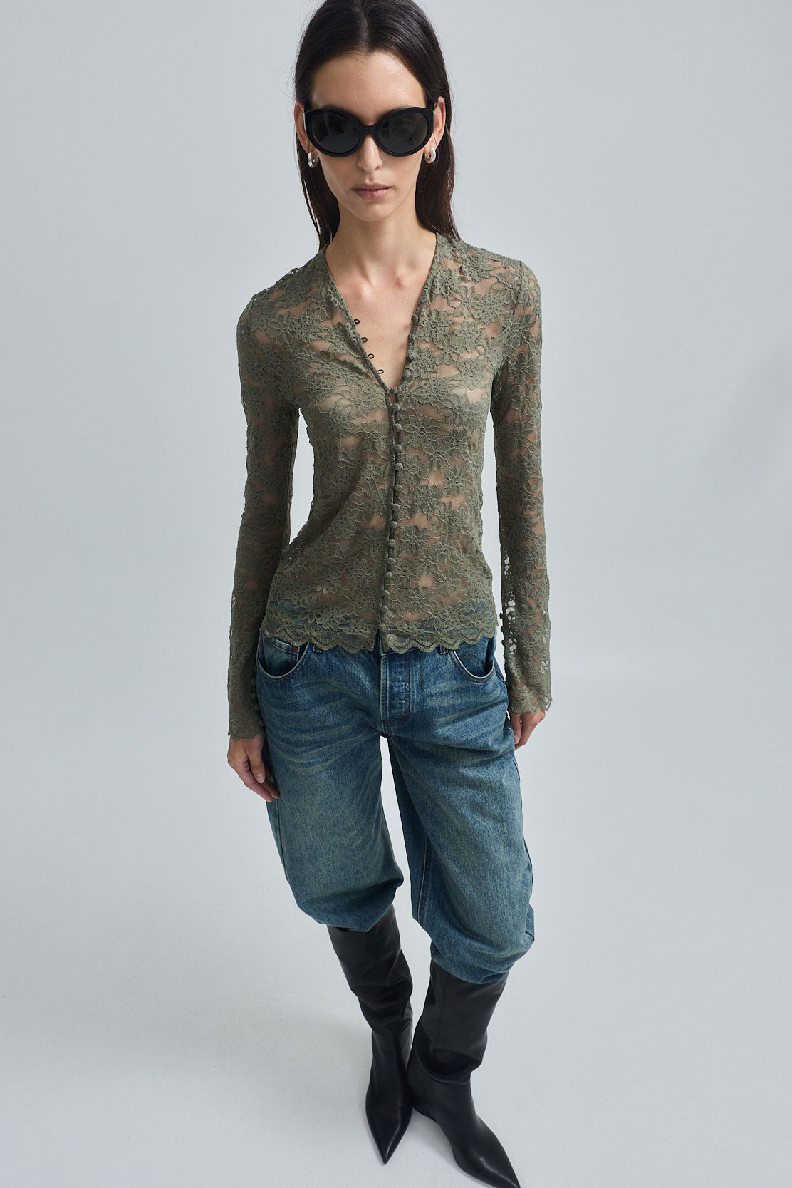 Long Sleeve Lace Top