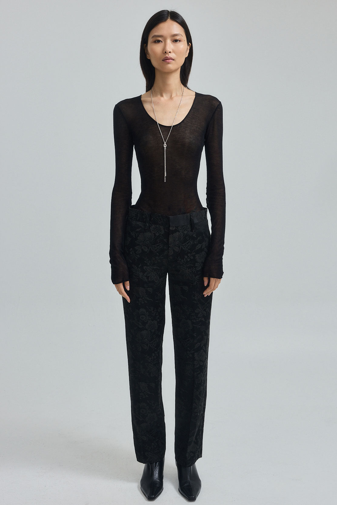Slim Jacquard Pants