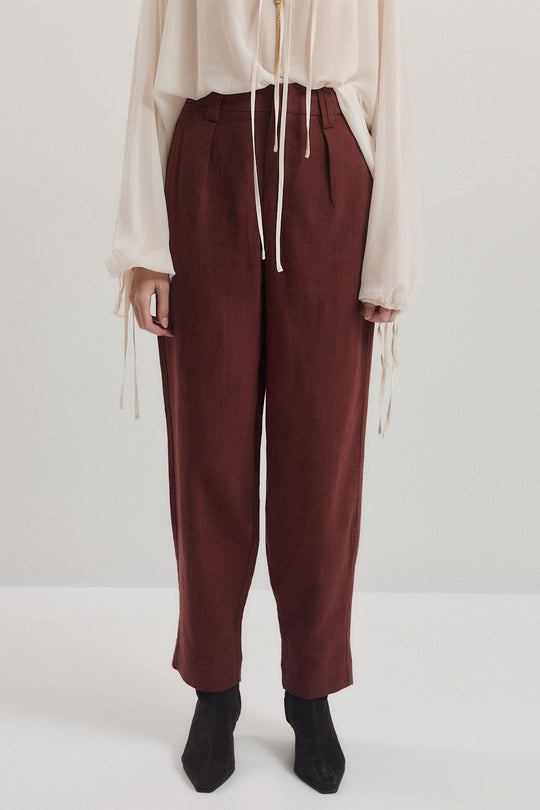 Mid Waist Barrel Pants