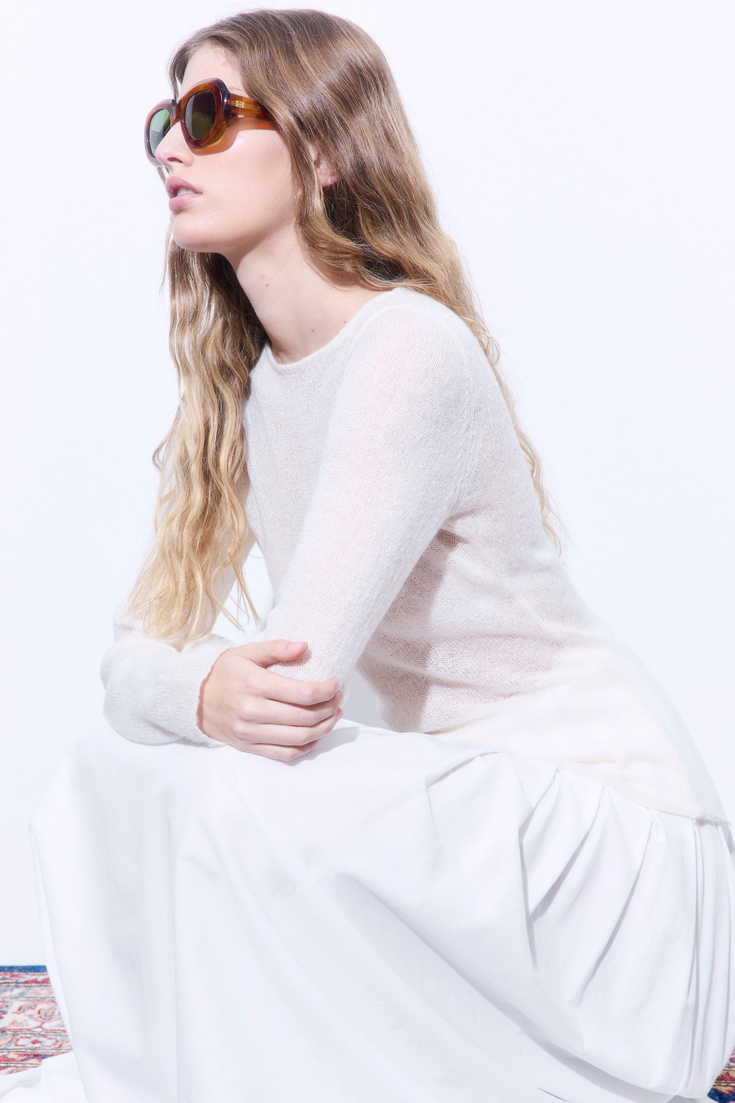 Sheer Boat Neck Long Sleeve