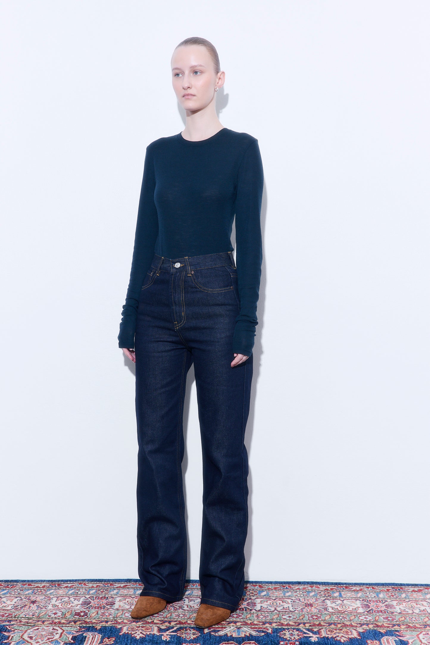 Fitted Thin Wool Long Sleeve