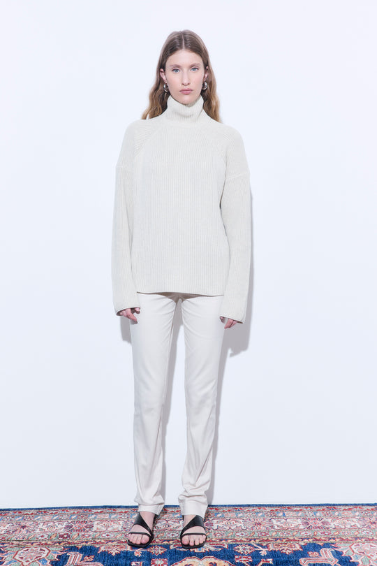 Ribbed Turtleneck Sweater