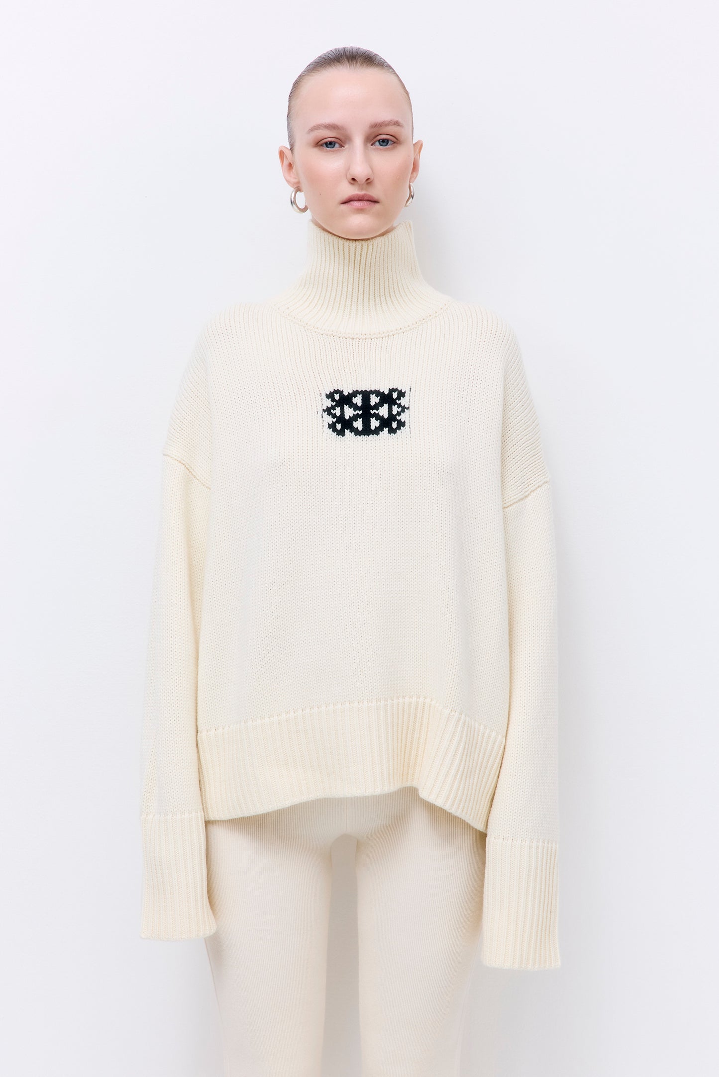 Turtleneck Intarsia Jumper