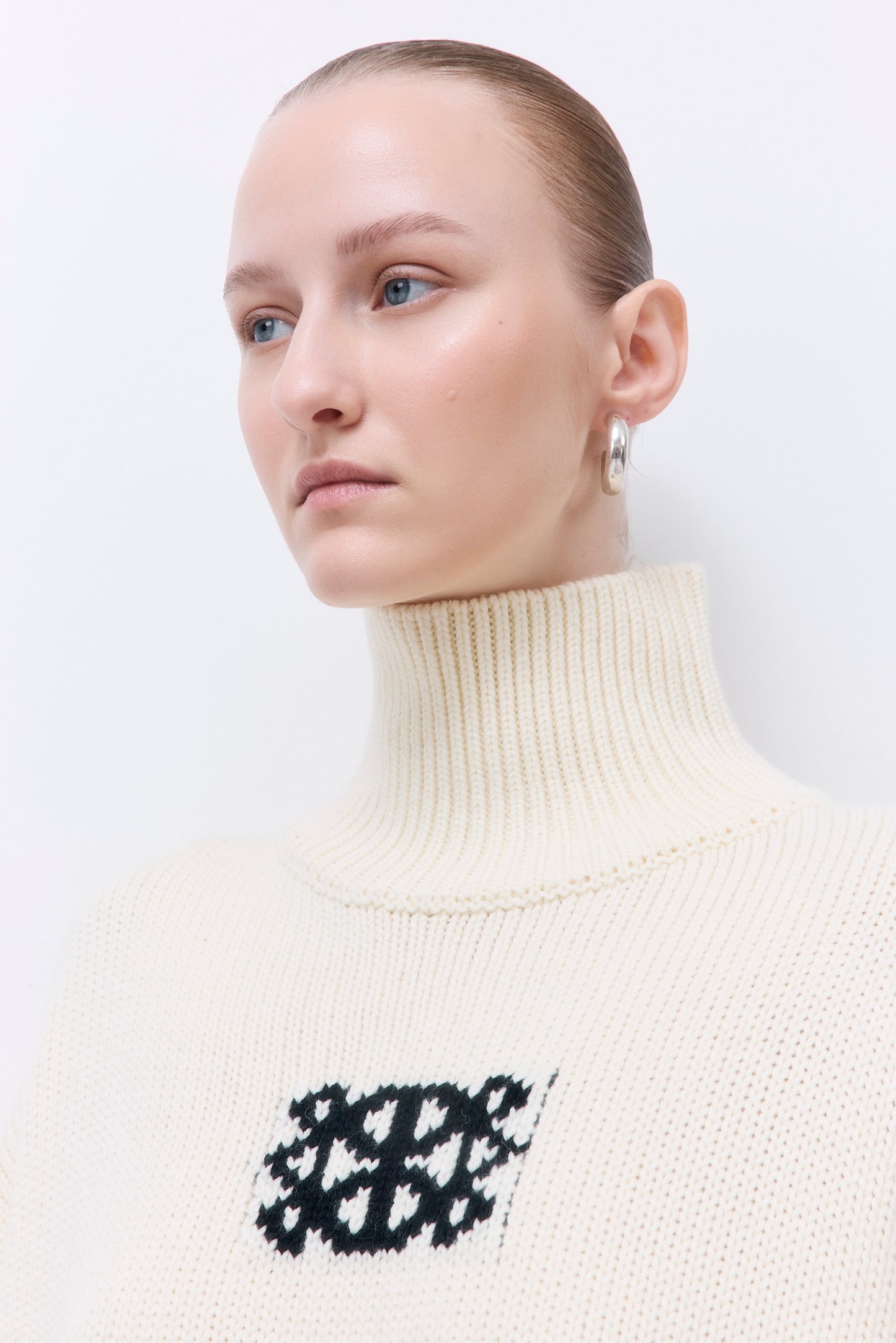 Turtleneck Intarsia Jumper